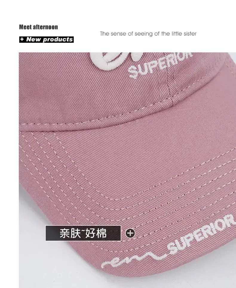 Korean Style Women's Sun-Proof Letter Cap — feature 18