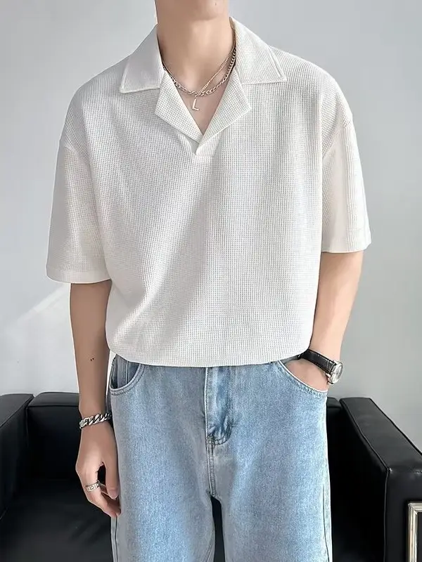 Men Black Polo Shirt Summer Cool Casual Ice Silk Short Sleeve - Image 6