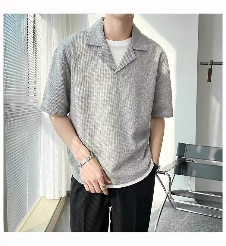 Men Black Polo Shirt Summer Cool Casual Ice Silk Short Sleeve — feature 11