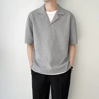 Men Black Polo Shirt Summer Cool Casual Ice Silk Short Sleeve — feature 17