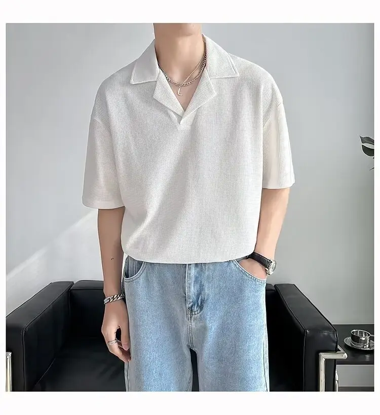 Men Black Polo Shirt Summer Cool Casual Ice Silk Short Sleeve — feature 6