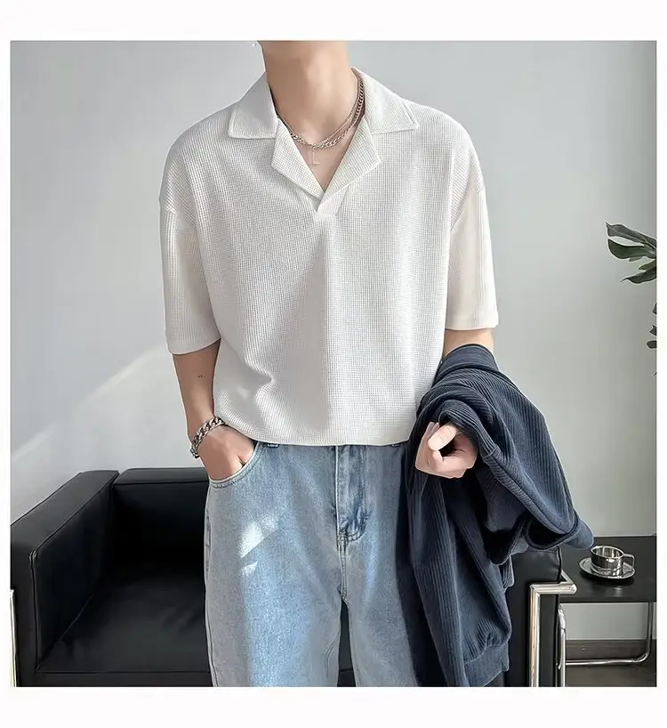 Men Black Polo Shirt Summer Cool Casual Ice Silk Short Sleeve — feature 7