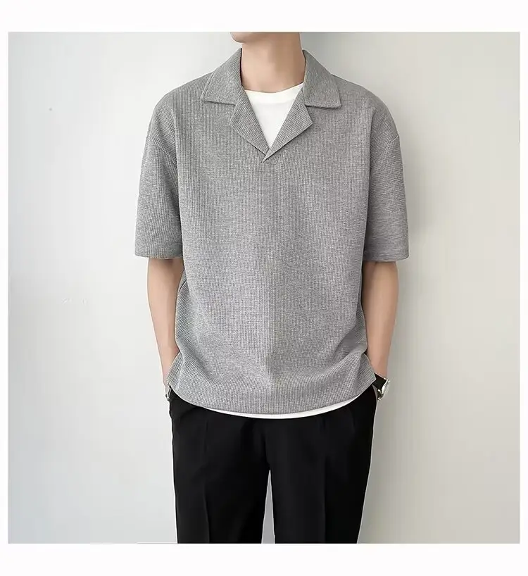 Men Black Polo Shirt Summer Cool Casual Ice Silk Short Sleeve — feature 9