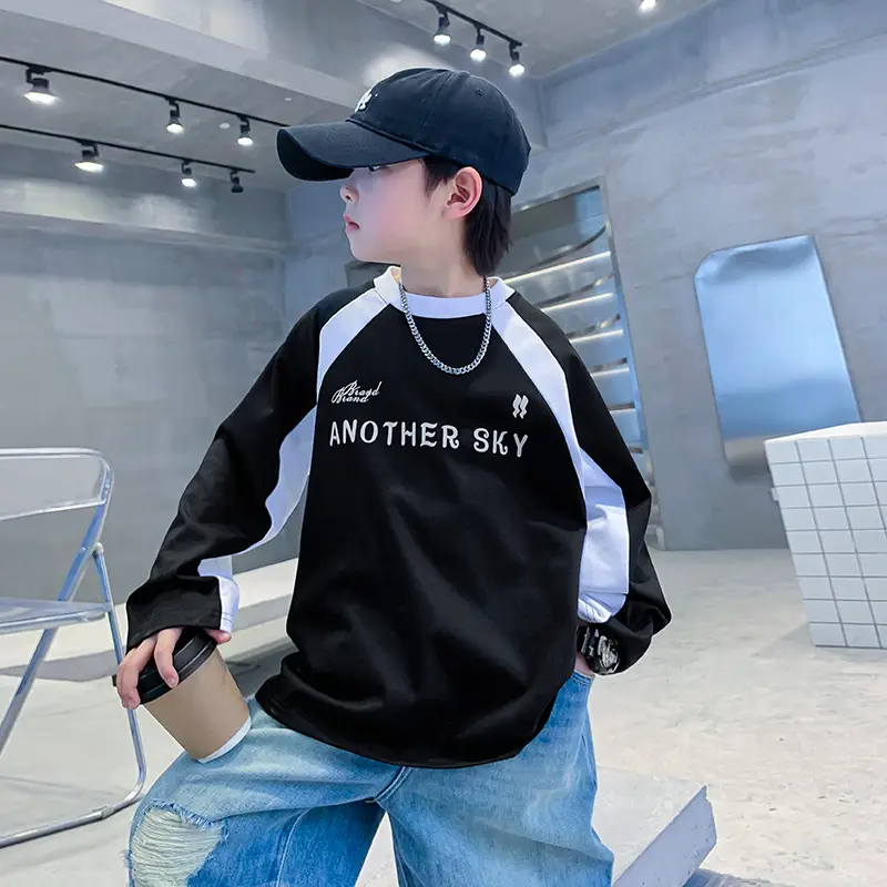 Boys Long Sleeve White Cotton T-Shirt 2025 - Image 5