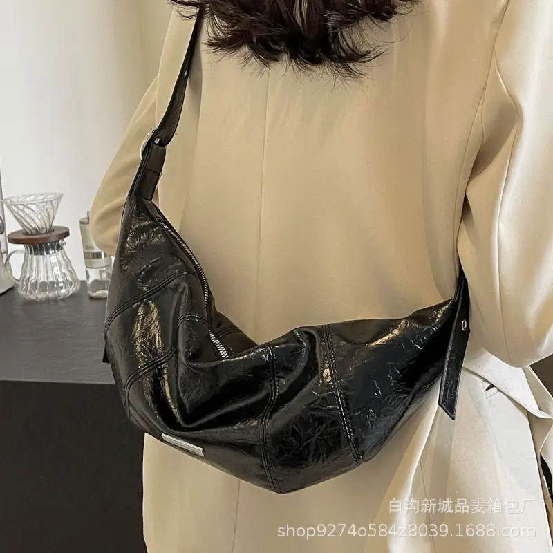 Black PU Leather Shoulder Bag for Women 2026 - Image 8