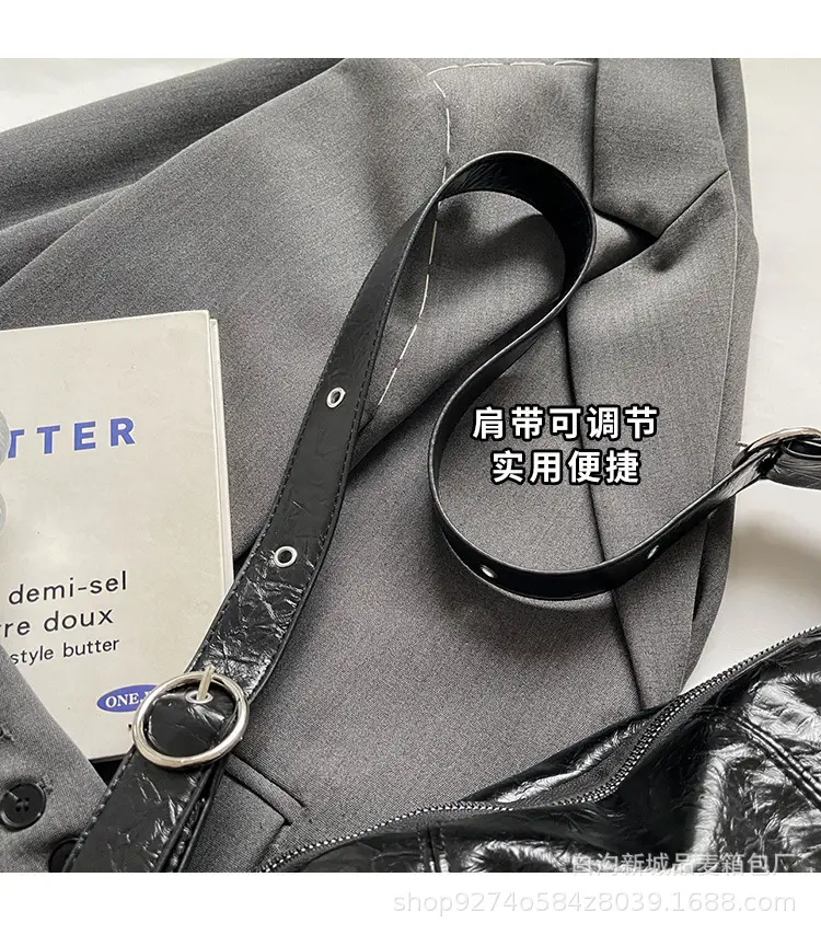 Black PU Leather Shoulder Bag for Women 2026 — feature 5