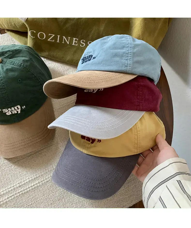 Women Korean Style Contrasting Cap Wide Brim Soft Top — feature 10