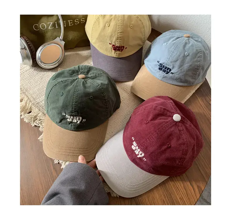 Women Korean Style Contrasting Cap Wide Brim Soft Top — feature 11