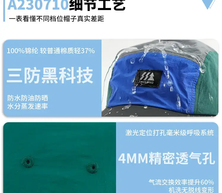 Men Purple Mesh Baseball Cap Summer Wear — feature 4