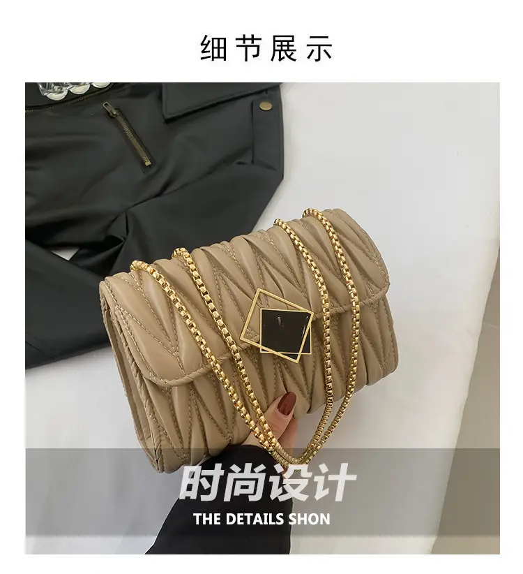 Black Rhombus Chain Shoulder Bag for Women — feature 2