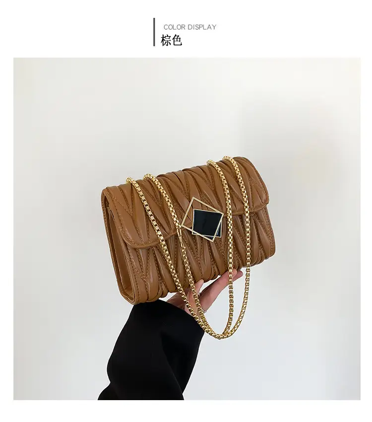 Black Rhombus Chain Shoulder Bag for Women — feature 23