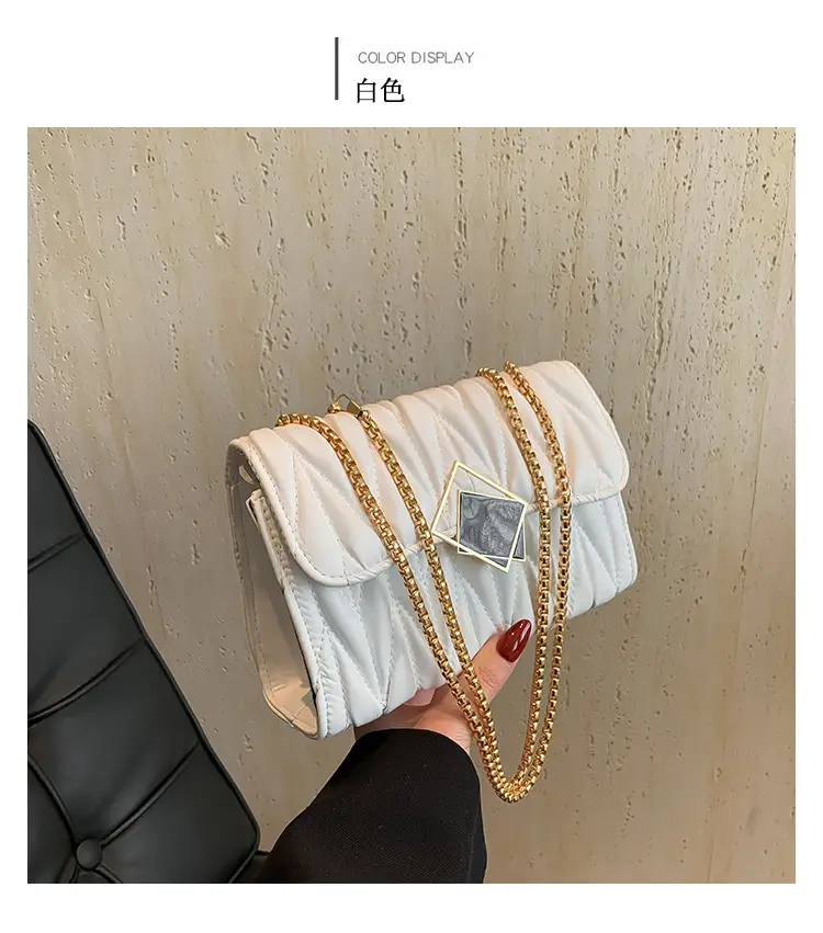 Black Rhombus Chain Shoulder Bag for Women — feature 24