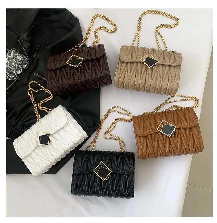 Black Rhombus Chain Shoulder Bag for Women — feature 25