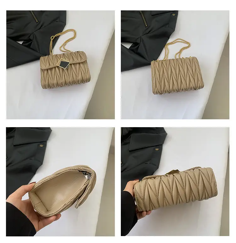Black Rhombus Chain Shoulder Bag for Women — feature 7