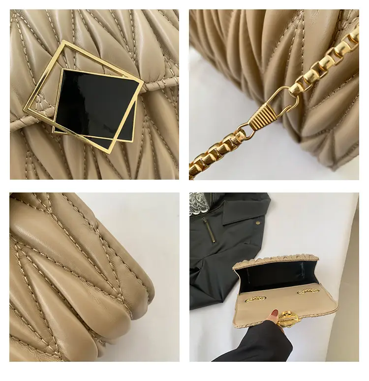 Black Rhombus Chain Shoulder Bag for Women — feature 8