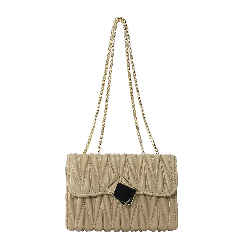 Black Rhombus Chain Shoulder Bag for Women - Image 4