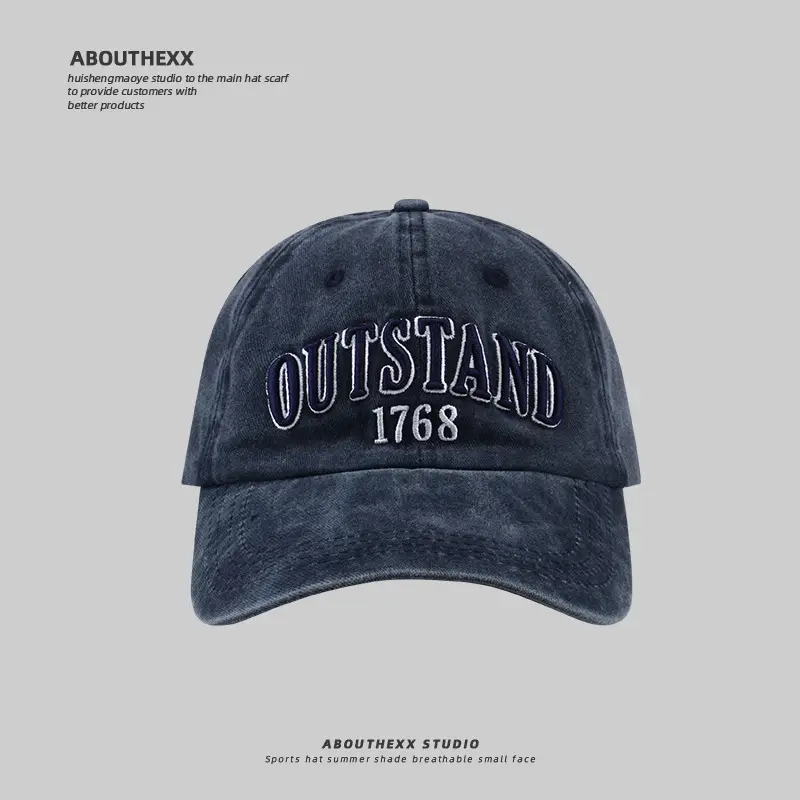 2024 Embroidered Washed Korean Baseball Caps for Men Women