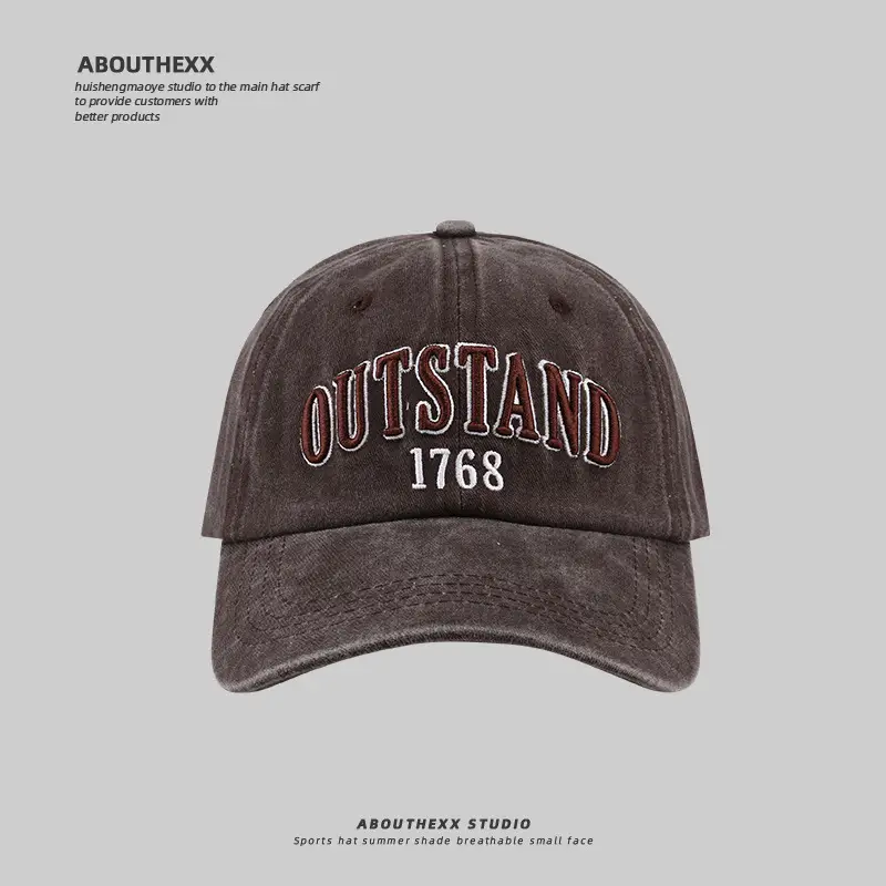2024 Embroidered Washed Korean Baseball Caps for Men Women