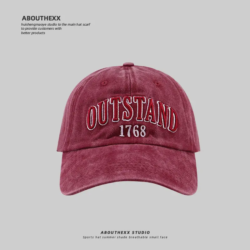 2024 Embroidered Washed Korean Baseball Caps for Men Women