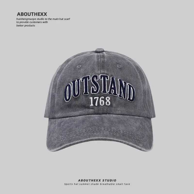 2024 Embroidered Washed Korean Baseball Caps for Men Women