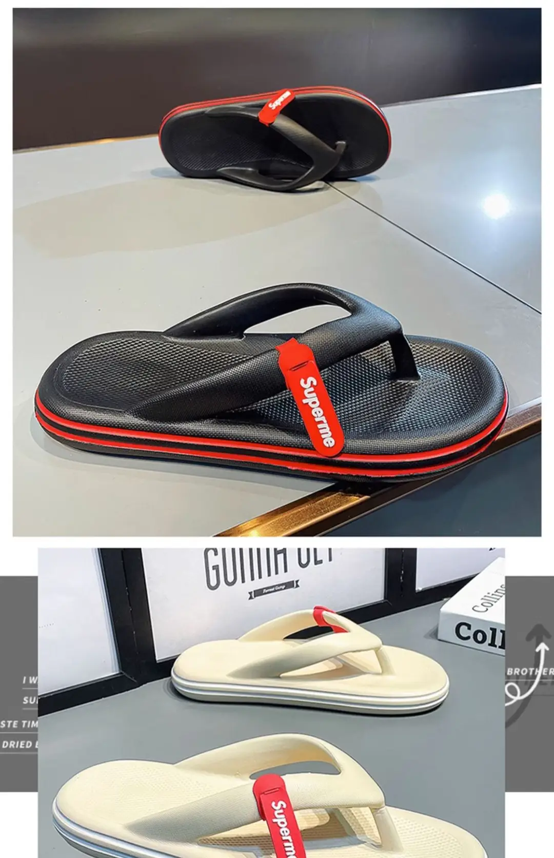 Dung Flip Flops Men's Summer Outfit Indoor Non-slip Casual Flip Flops Men's Sports Beach Sandals — feature 15