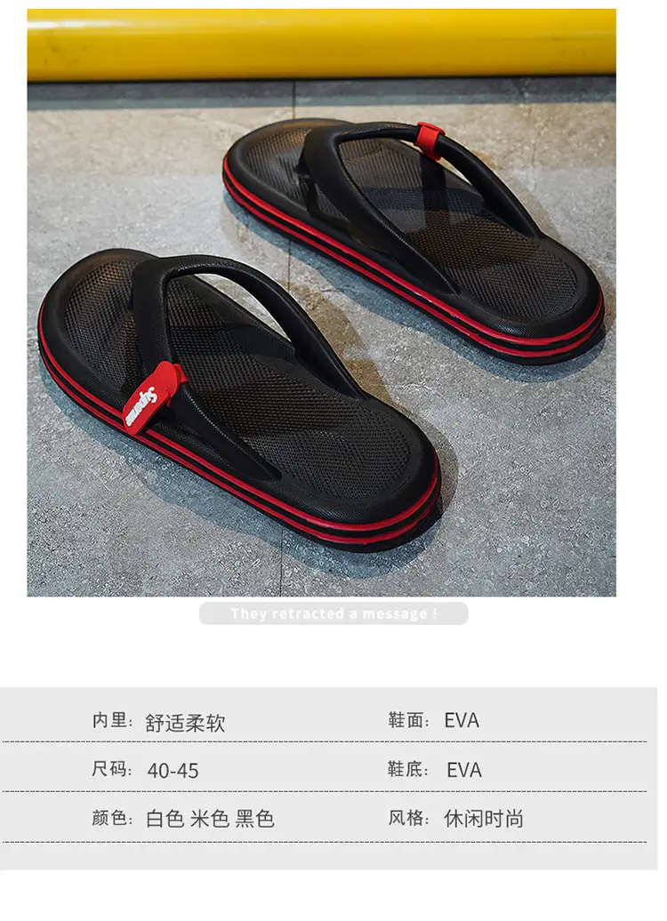 Dung Flip Flops Men's Summer Outfit Indoor Non-slip Casual Flip Flops Men's Sports Beach Sandals — feature 2