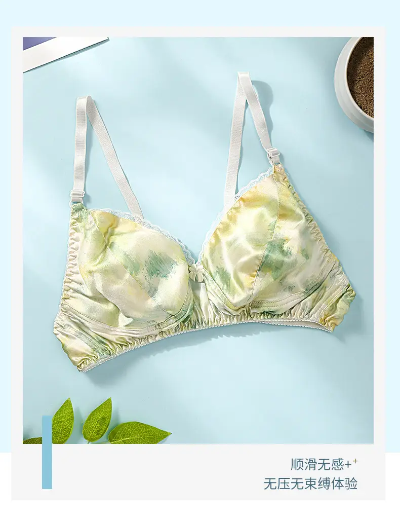Silk Bra thin double-sided mulberry silk bra seamless underwear women's plus size breathable bra sponge-free wireless — feature 4