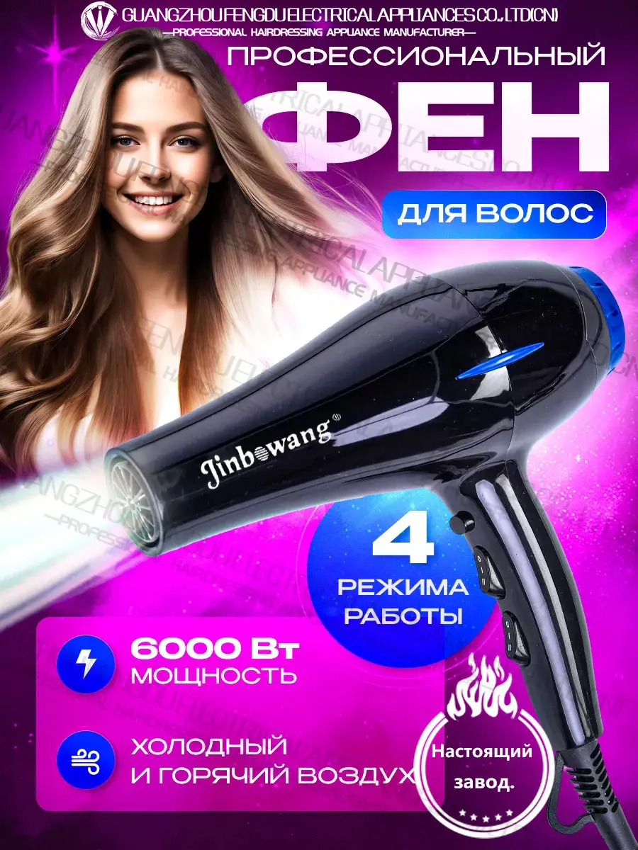 Jin Bo Wang 3700 Hair Dryer with Cold/Hot Wind Control — feature 1