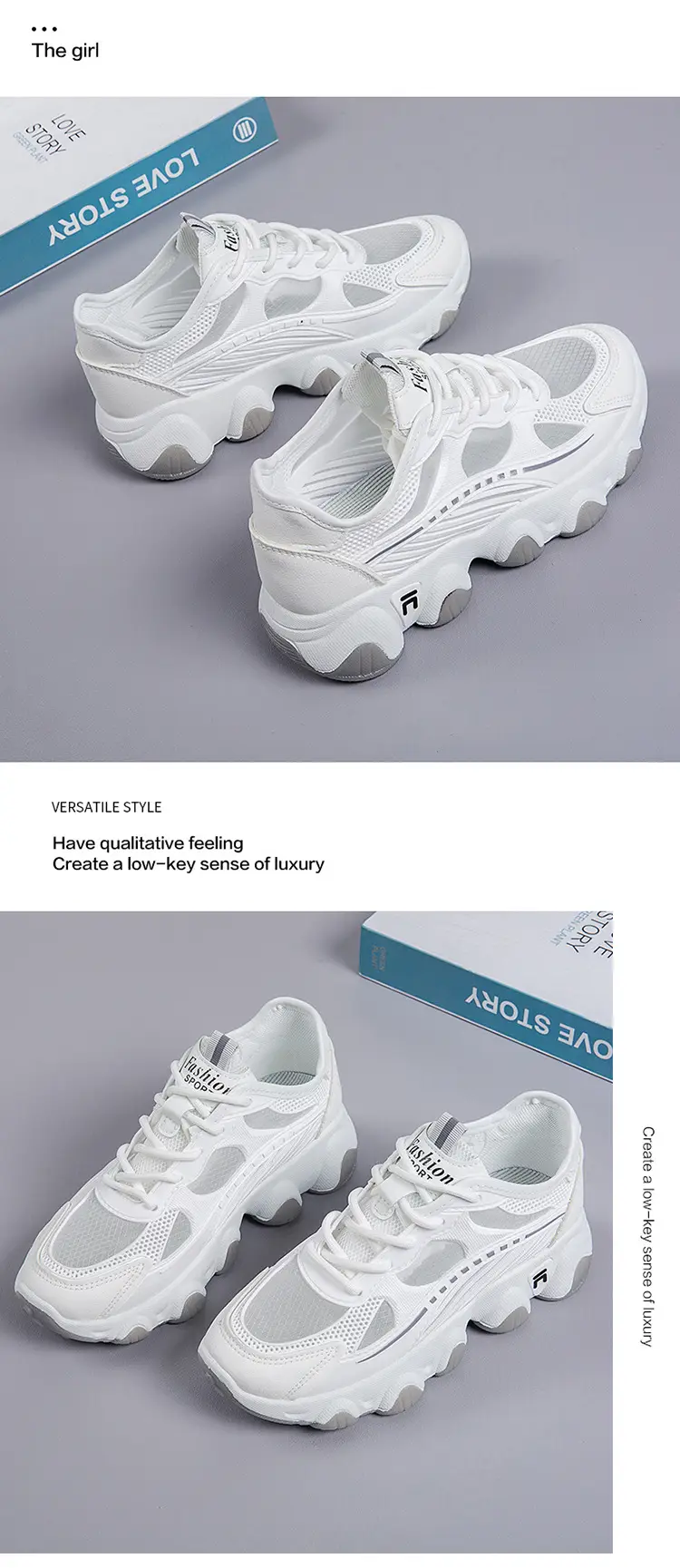Breathable Mesh Women's Dad Shoes 2026 Spring and Summer Trendy New Flat Thick-Soled Versatile Casual Sports Shoes for Women — feature 17