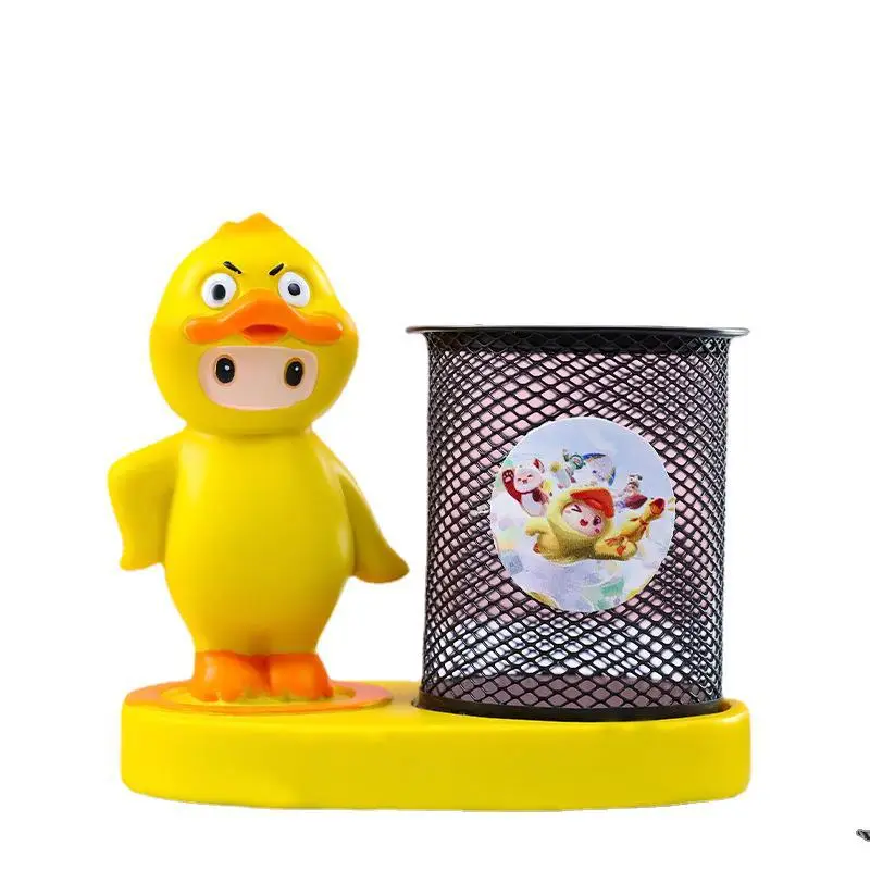 Cute LED Desk Pen Holder with Cute Bear Design