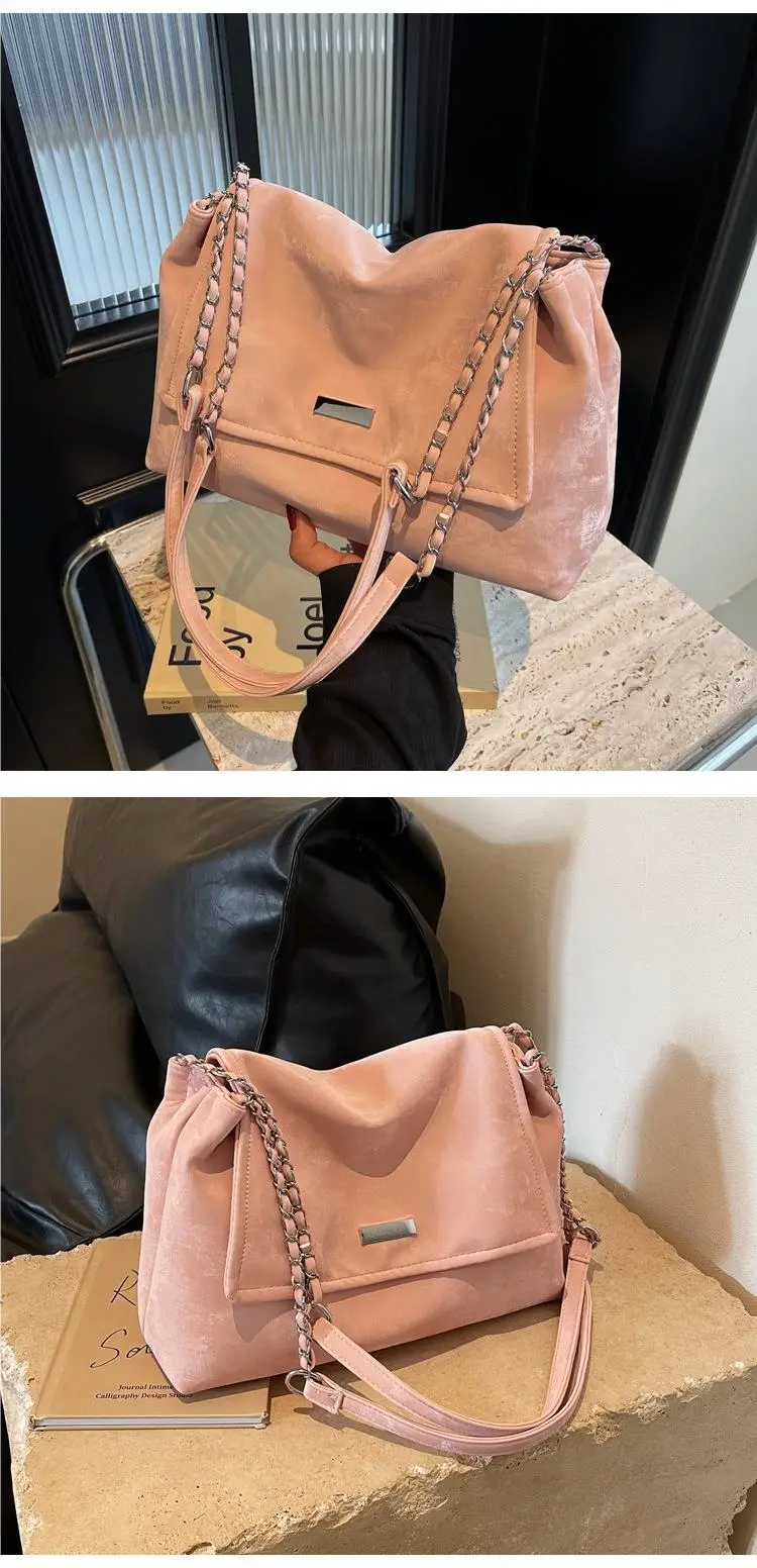 Pink Chain Shoulder Bag for Women Spring Summer — feature 14