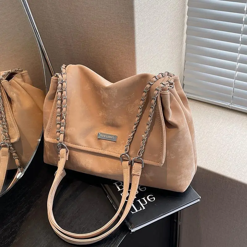 Pink Chain Shoulder Bag for Women Spring Summer