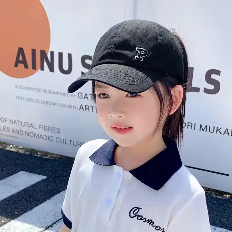 Girls Baseball Cap with Ponytail Hole & UV Protection — feature 9