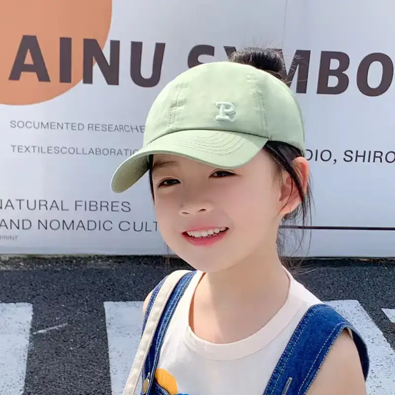 Girls Baseball Cap with Ponytail Hole & UV Protection - Image 6