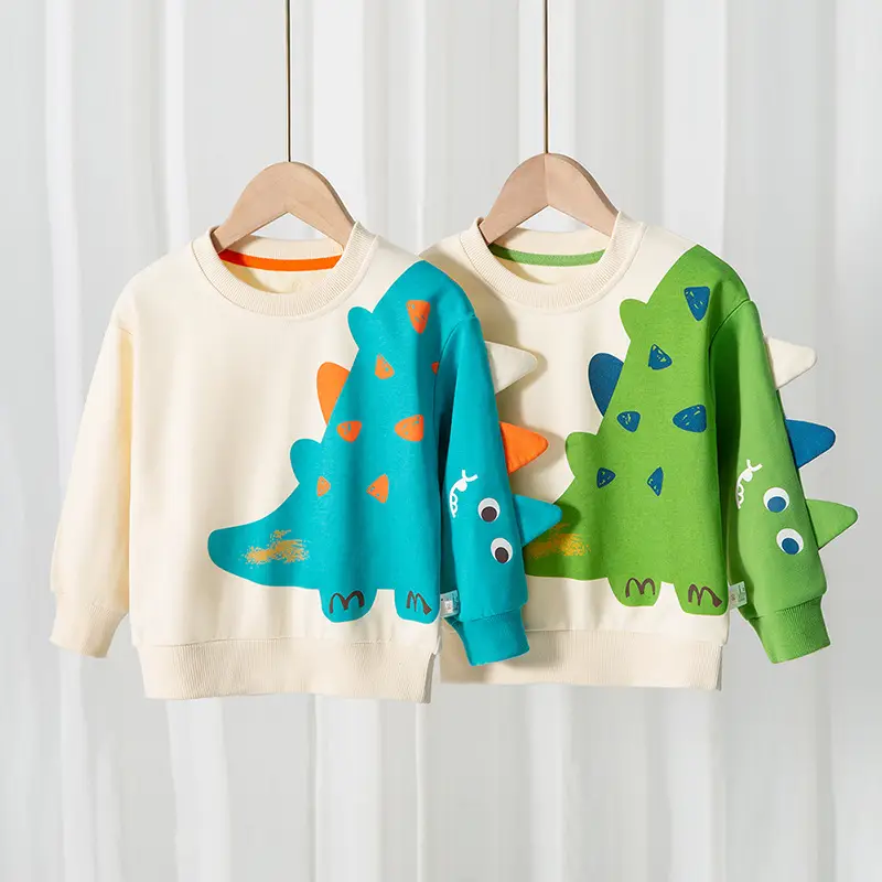 Dinosaur Printed Korean Style Boys Sweatshirt Set - Image 4