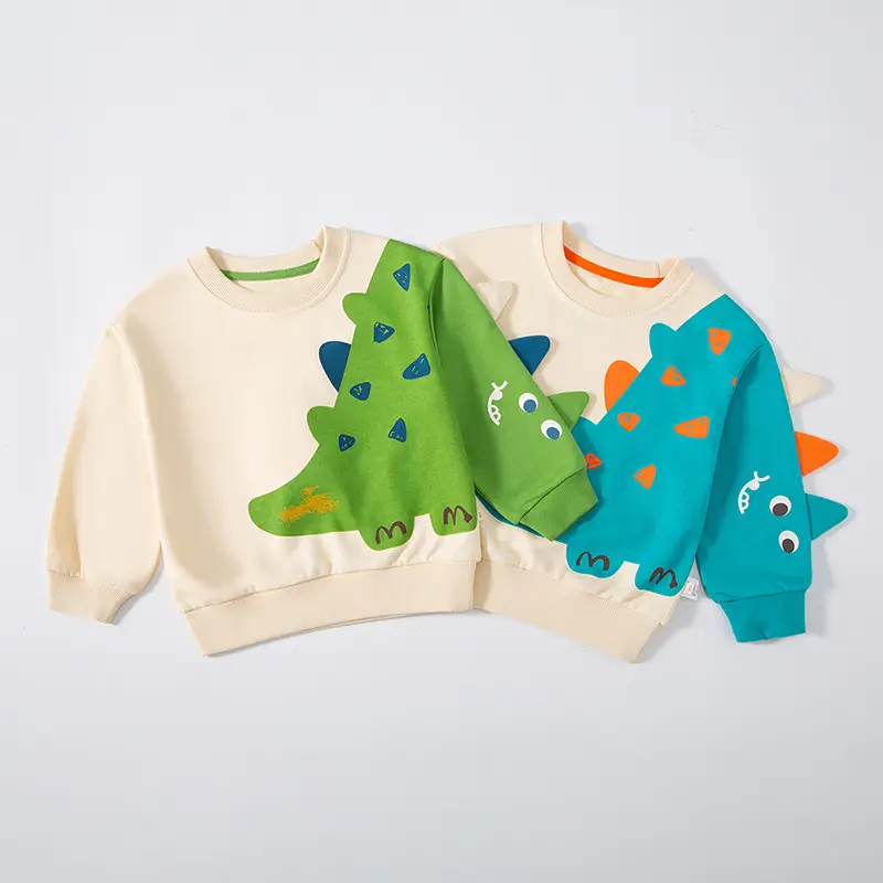 Dinosaur Printed Korean Style Boys Sweatshirt Set - Image 5