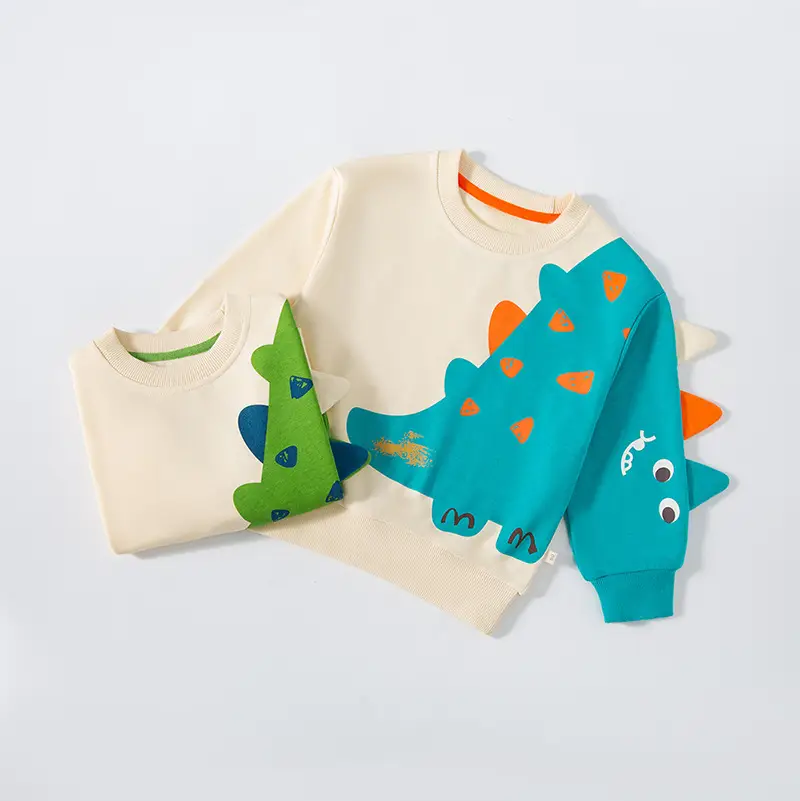 Dinosaur Printed Korean Style Boys Sweatshirt Set - Image 6