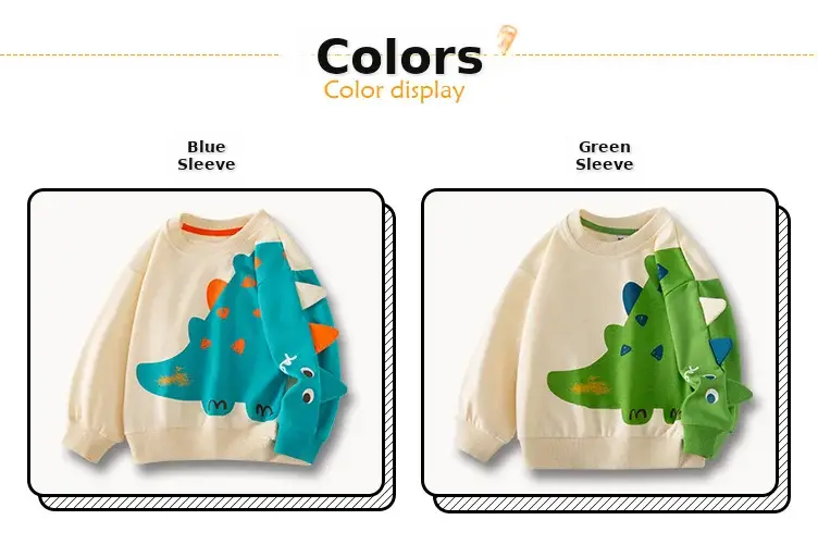 Dinosaur Printed Korean Style Boys Sweatshirt Set — feature 3