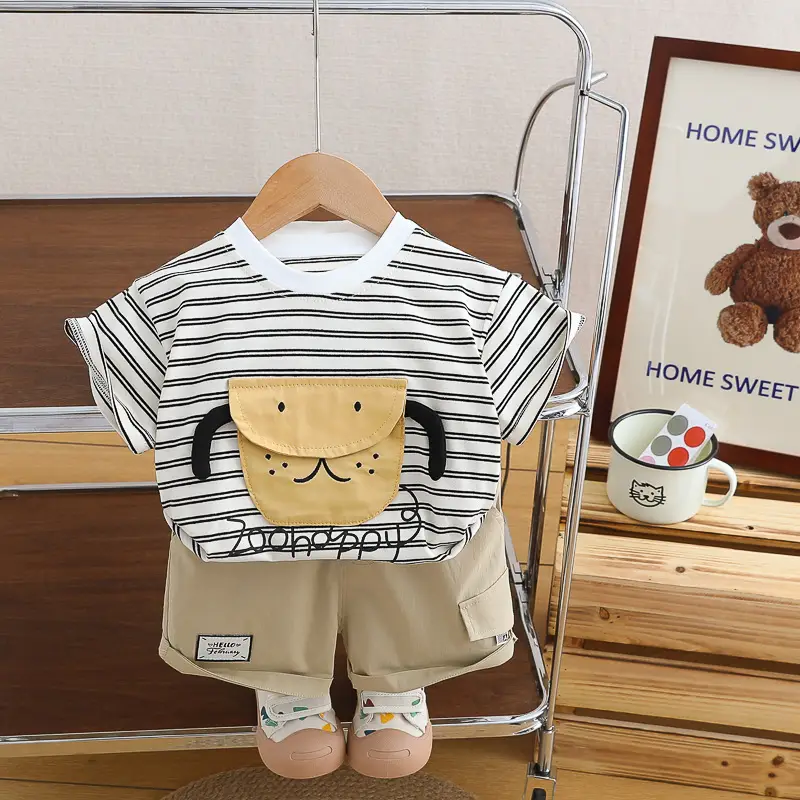 Baby Striped T-Shirt Shorts Set for Boys Summer 2024 — feature 10