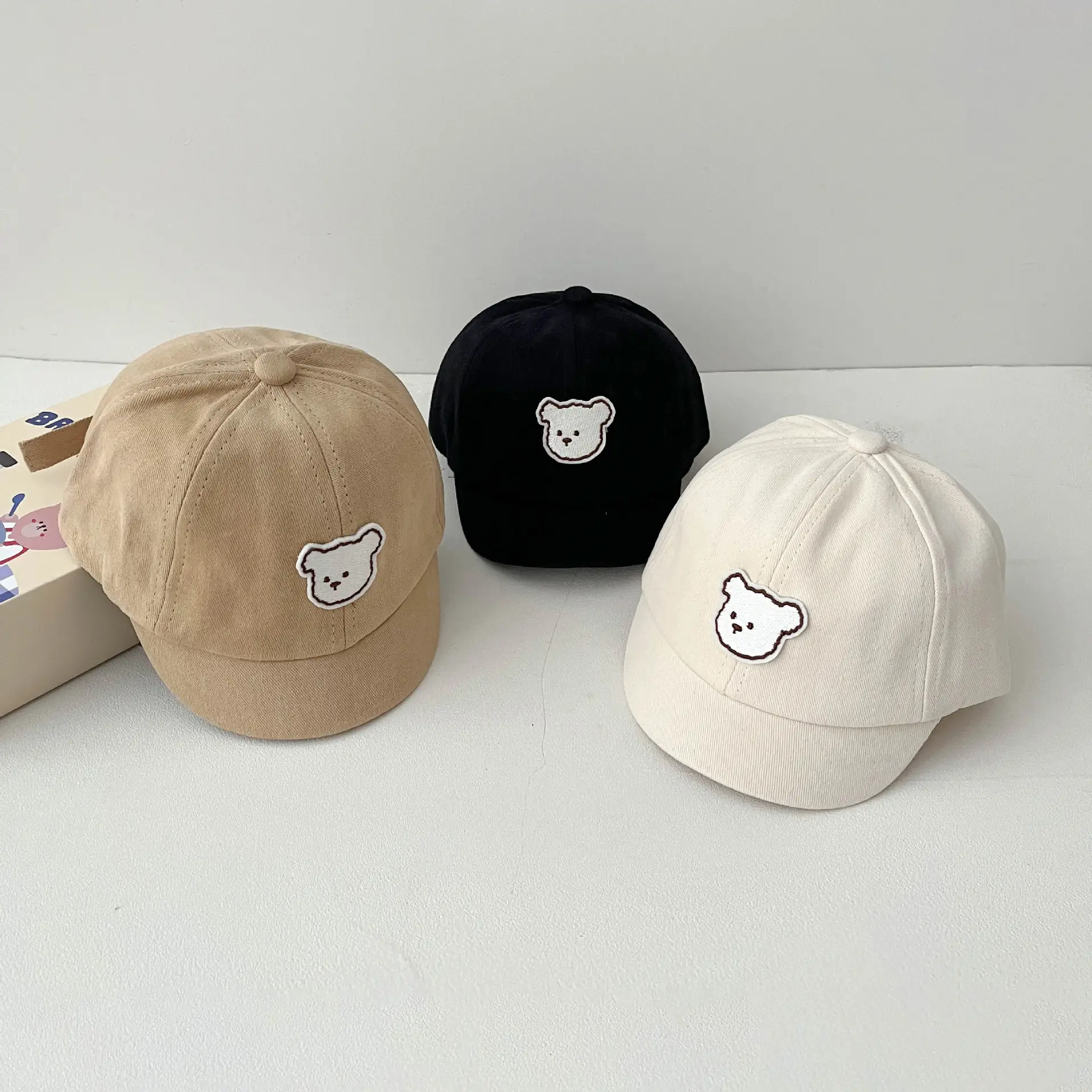 Brown Bear Embroidered Beanie for Kids — feature 1