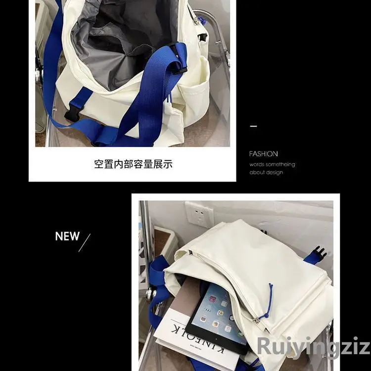 Blue Men's Insulated Messenger Bag with Strap - Image 19