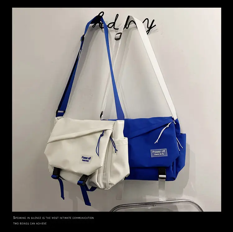 Blue Men's Insulated Messenger Bag with Strap — feature 18