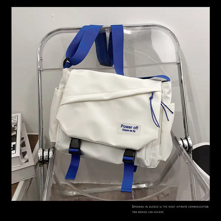 Blue Men's Insulated Messenger Bag with Strap — feature 19