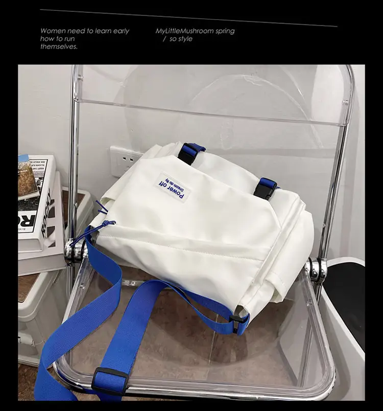 Blue Men's Insulated Messenger Bag with Strap — feature 23