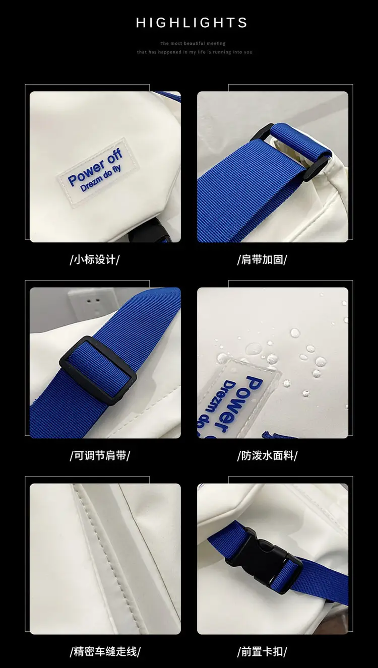 Blue Men's Insulated Messenger Bag with Strap — feature 24