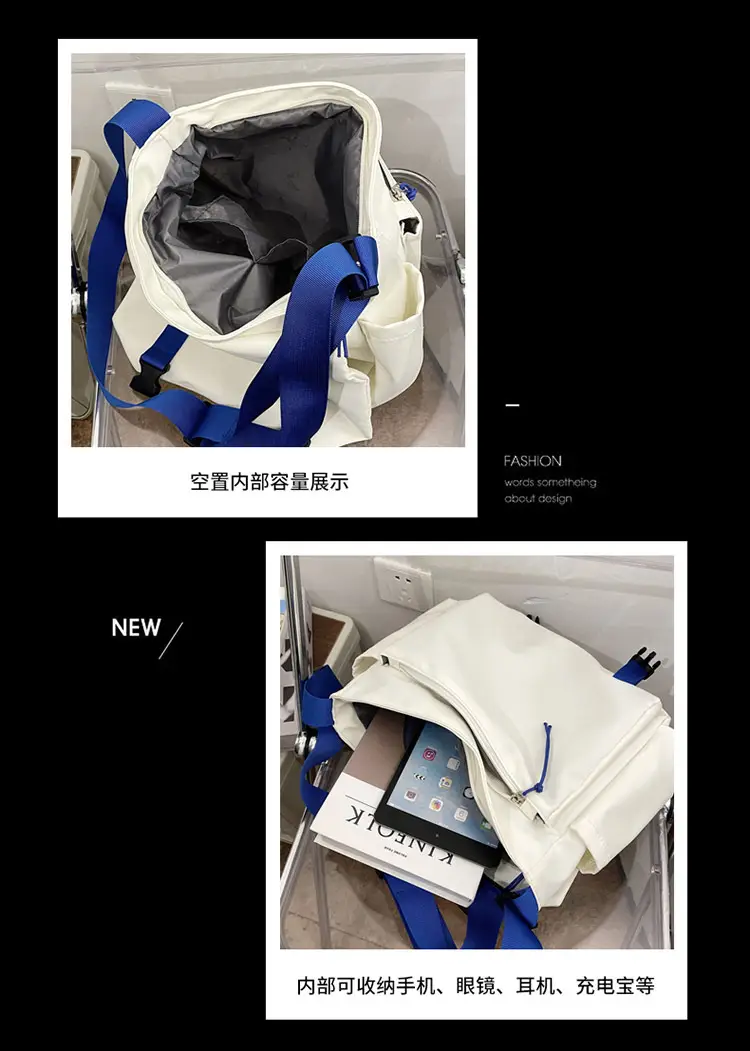 Blue Men's Insulated Messenger Bag with Strap — feature 25