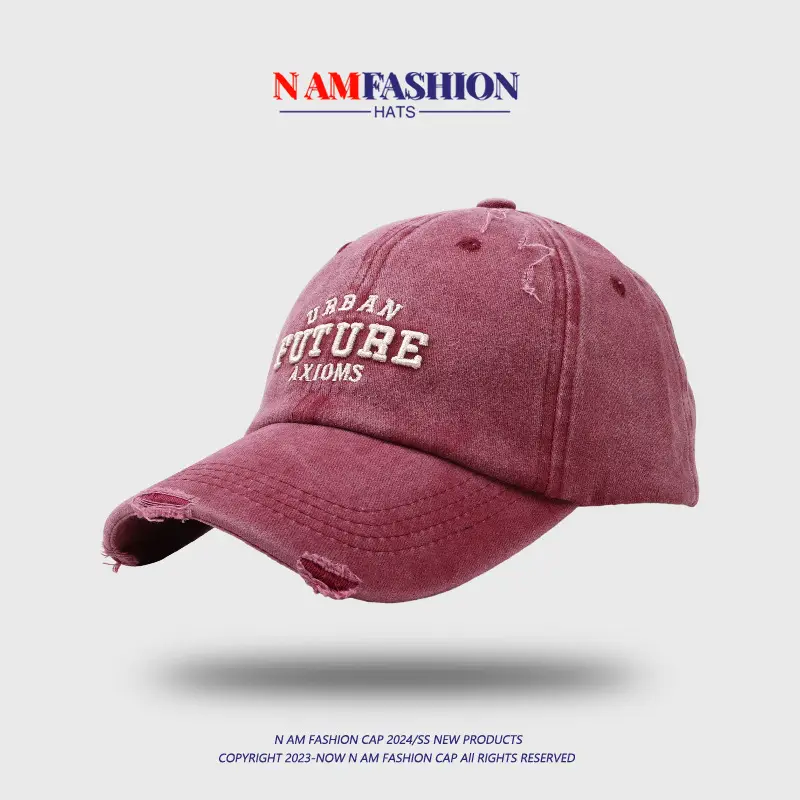 Women Grey Retro Letter Embroidered Baseball Cap — feature 9