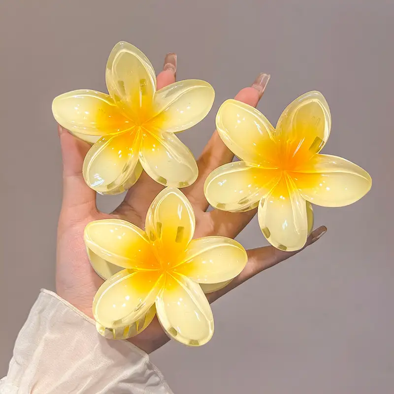Summer Egg Flower Hairpin Yellow High-End - Image 3