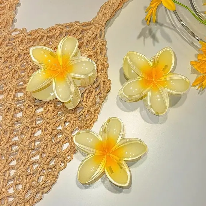 Summer Egg Flower Hairpin Yellow High-End - Image 5