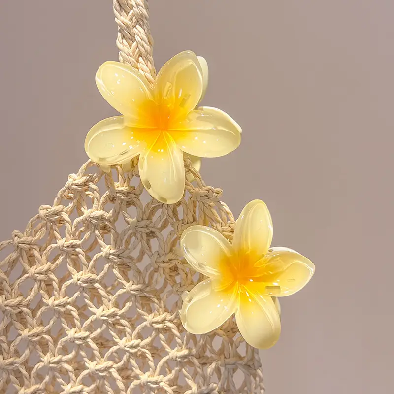 Summer Egg Flower Hairpin Yellow High-End - Image 6